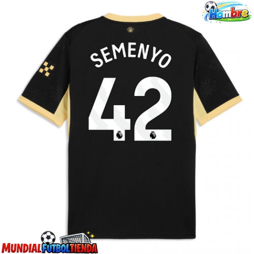 Camiseta Manchester City Antoine Semenyo #42 Segunda Equipación Replica 2026-27 mangas cortas